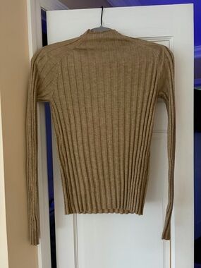 MANGO Perkins-neck rib-knit sweater